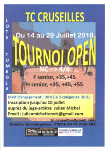 Tennis club - tournoi open